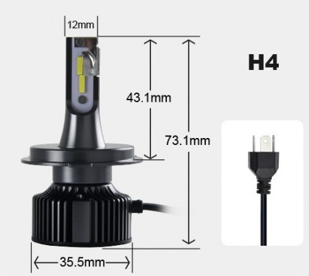 LED H4 pære